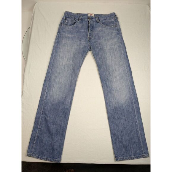 Vintage 90s Levi's 501 Button Fly‎ Made In Mexico Jeans 32x32 Faded 100% Cotton